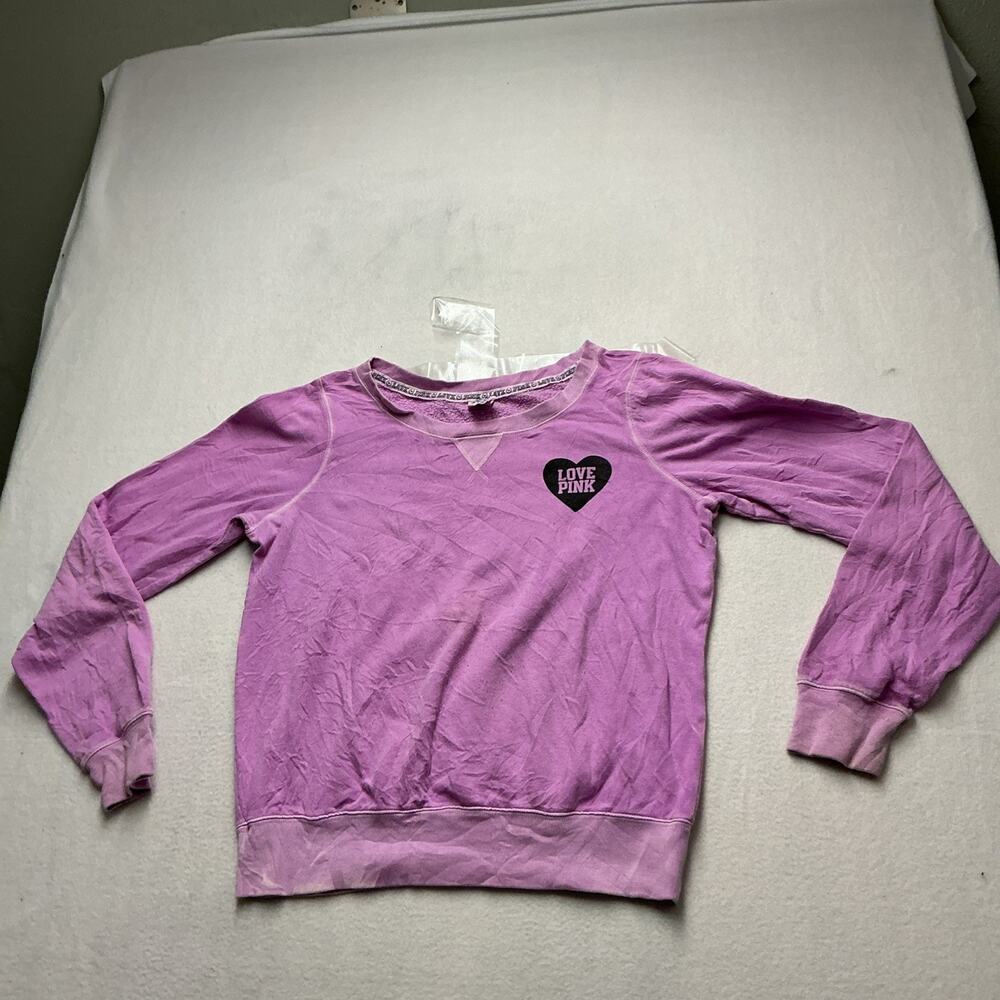 Vintage Victoria's Secret PINK Sweatshirt Womens M Purple Love Lounge, 4314
